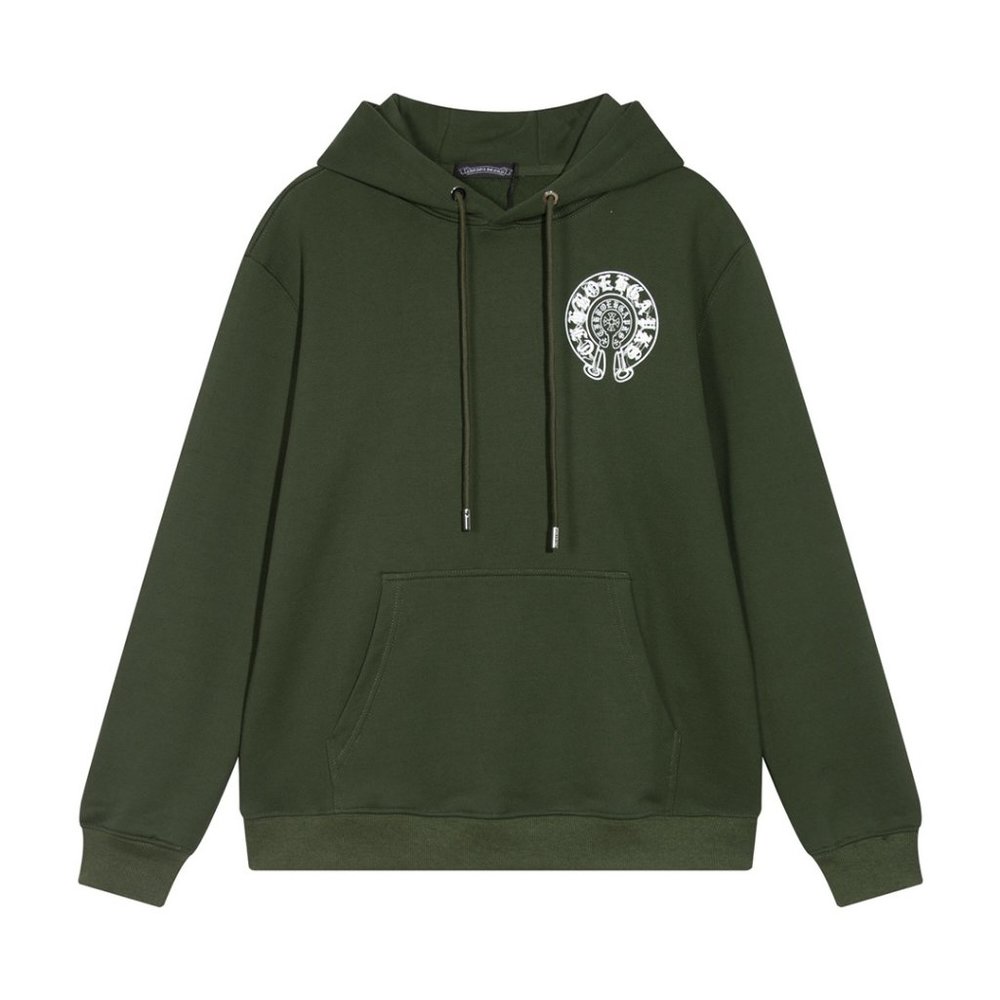 Chrome Hearts Classic Horseshoe Patch Embroidered Print Hoodie